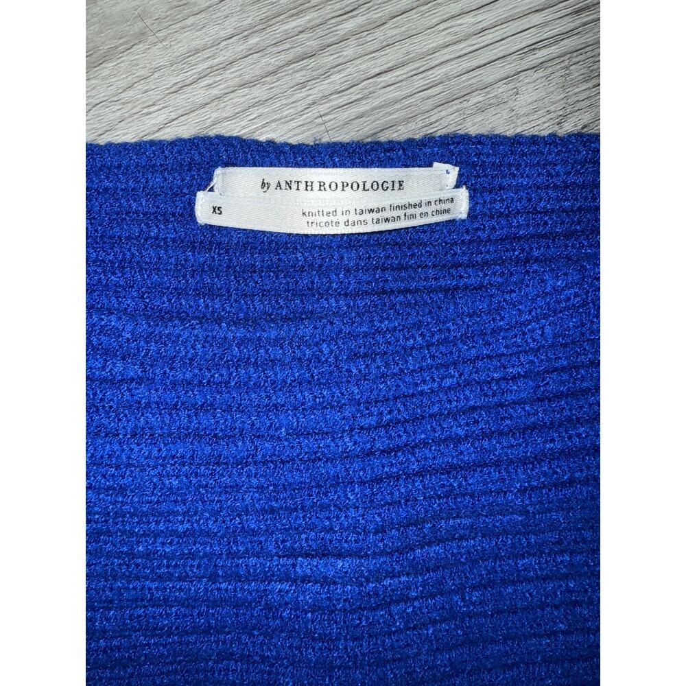 Women's Anthropologie Ribbed Pullover Sweater in Cobalt Blue Size XS - Picture 5 of 7